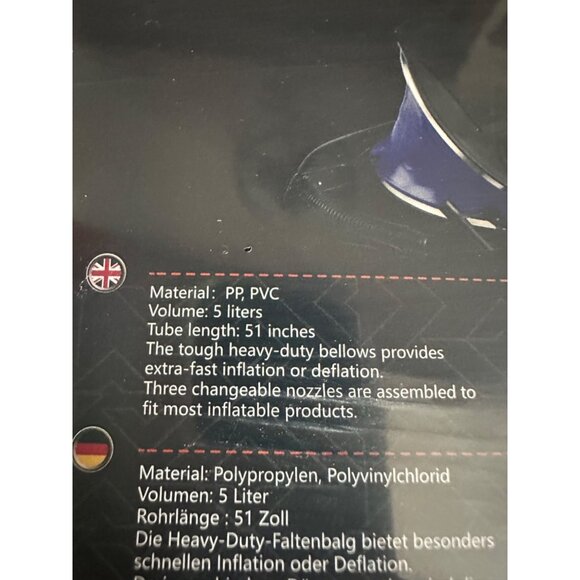 KingCamp Foot Pump New Black Yellow Camping Hiking Outdoor Gear - Picture 6 of 9